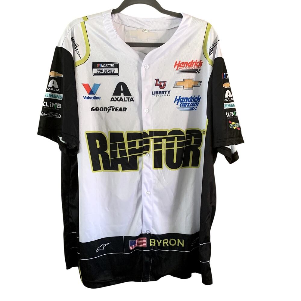 Byron Racing Raptor #24 Baseball Style Jersey Nascar Hendrick Motorsport SZ  XL